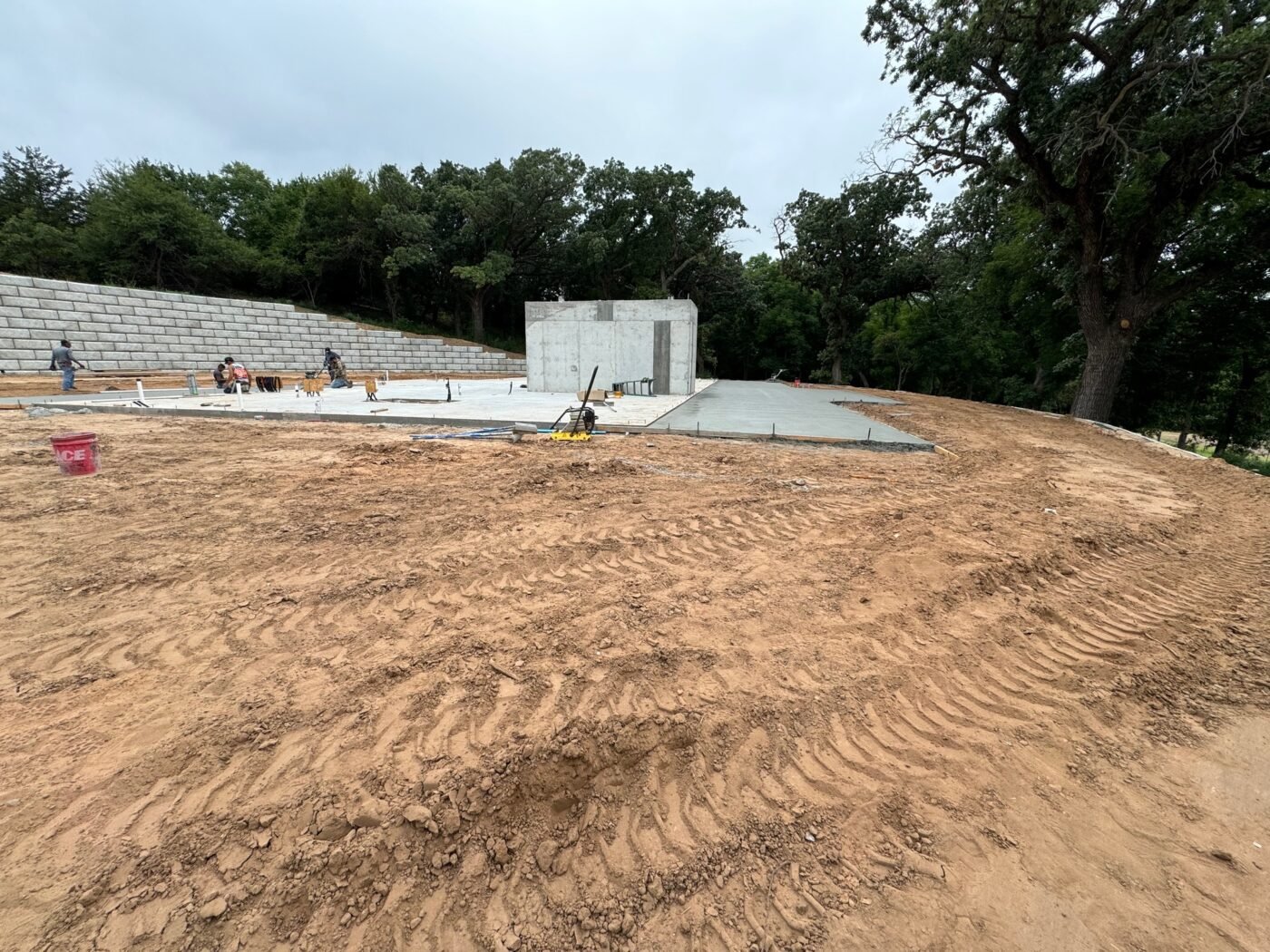 Graded building site at Persimmon Creek ready for construction